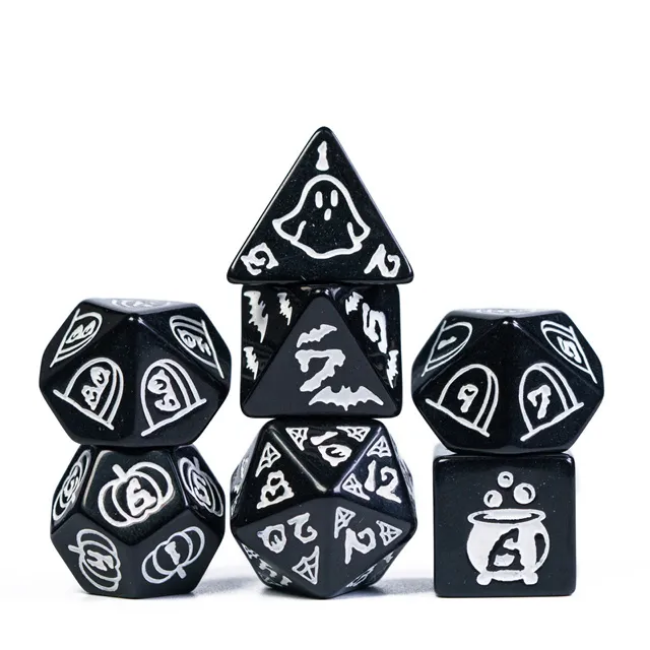 Graveyard Smash RPG Dice Set Plastic Dice Foam Brain Games