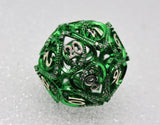 Hollow Hearts: Jeweled Green - Metal RPG Dice Set Metal Dice Foam Brain Games