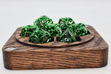 Hollow Hearts: Jeweled Green - Metal RPG Dice Set Metal Dice Foam Brain Games