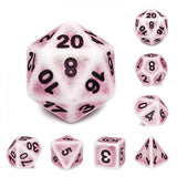 Pink Ancient RPG Dice Set Plastic Dice Foam Brain Games