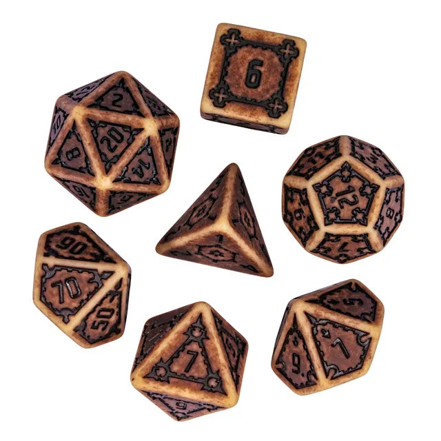 Huge Parchment Castle Dice Set - 25mm Plastic Dice Foam Brain Games