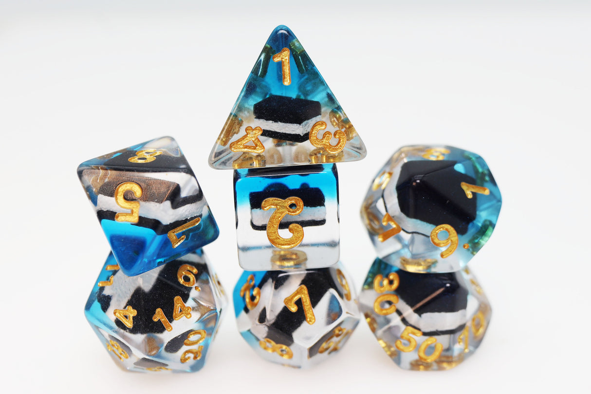 Pastry Pets: Ice Cream Sandwich Seal - Pin & RPG Dice Set Plastic Dice & Pin Set Foam Brain Games