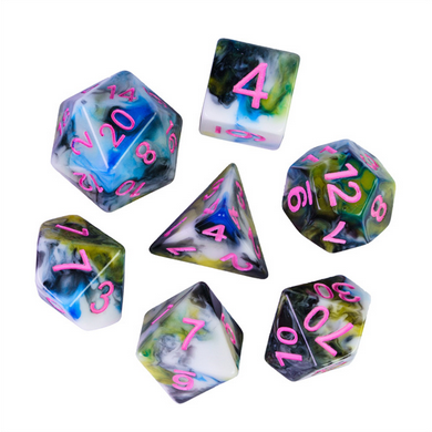 Into the Bog RPG Dice Set Plastic Dice Foam Brain Games