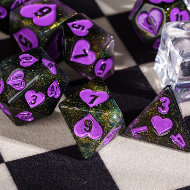 Jealous Love RPG Dice Set Plastic Dice Foam Brain Games