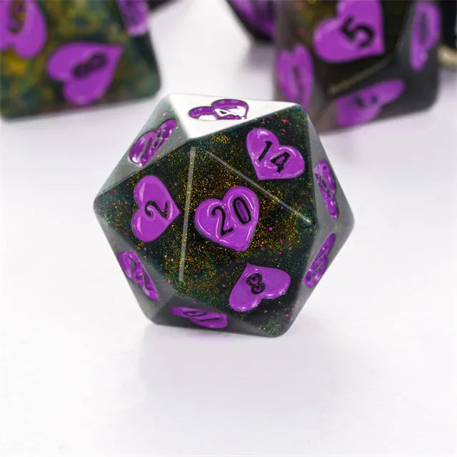 Jealous Love RPG Dice Set Plastic Dice Foam Brain Games