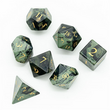 Kambaba Jasper - Engraved with Gold Stone Dice Foam Brain Games