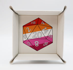 Pride D20 Snap Tray: Lesbian Dice Tray Foam Brain Games