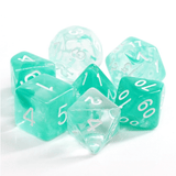 Lake Teal RPG Dice Set Plastic Dice Foam Brain Games