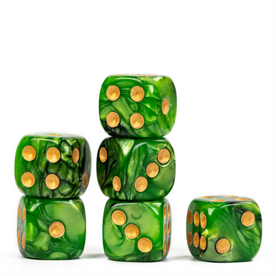 12 piece Pip D6s - Lakebed Plastic Dice Foam Brain Games