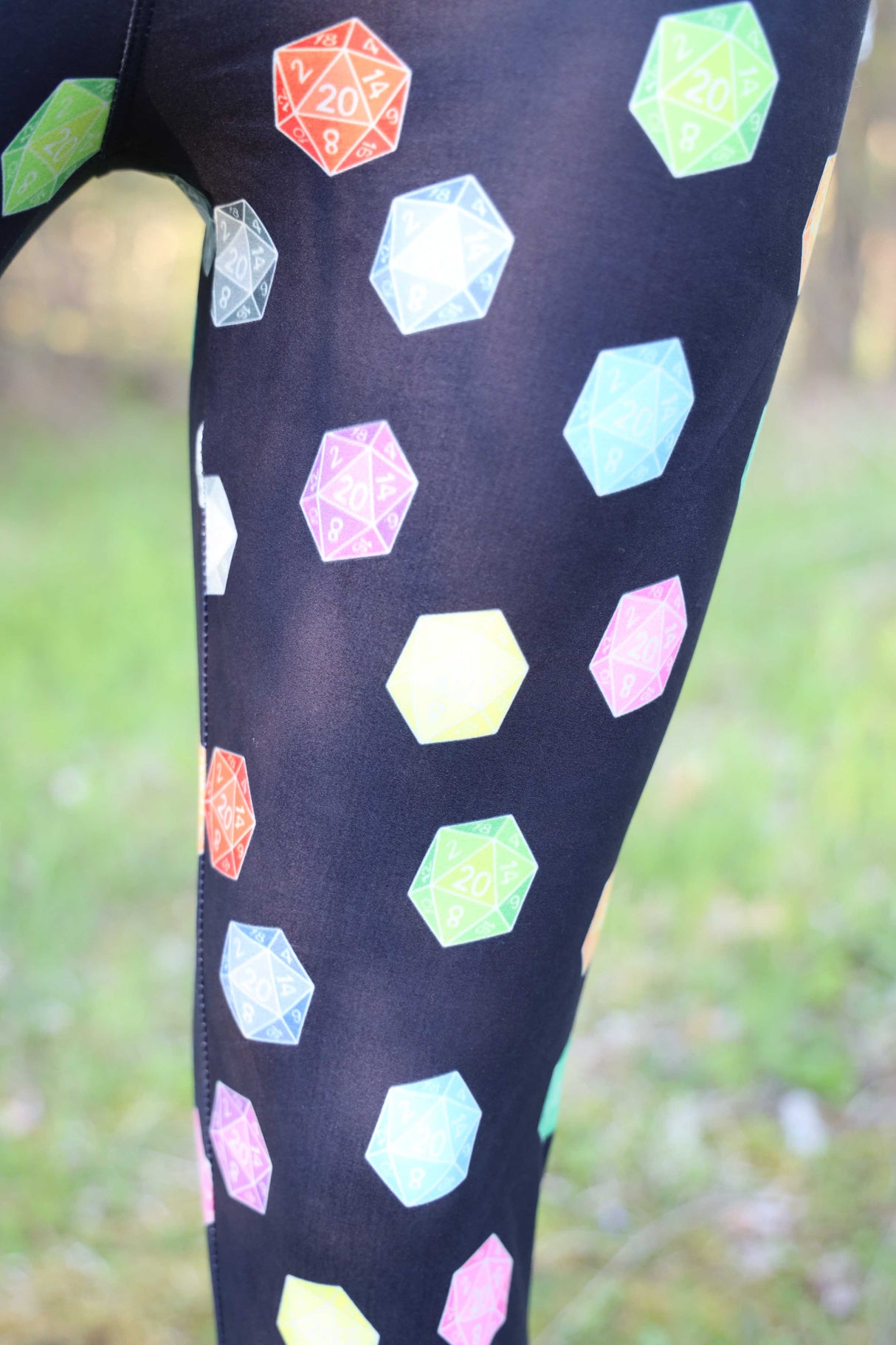 D20  Leggings - SIZE: TC (Tall & Curvy) Leggings & Joggers Foam Brain Games