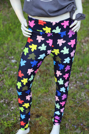Meeples  Leggings - SIZE: TC2 (Tall & Curvy 2) Leggings & Joggers Foam Brain Games