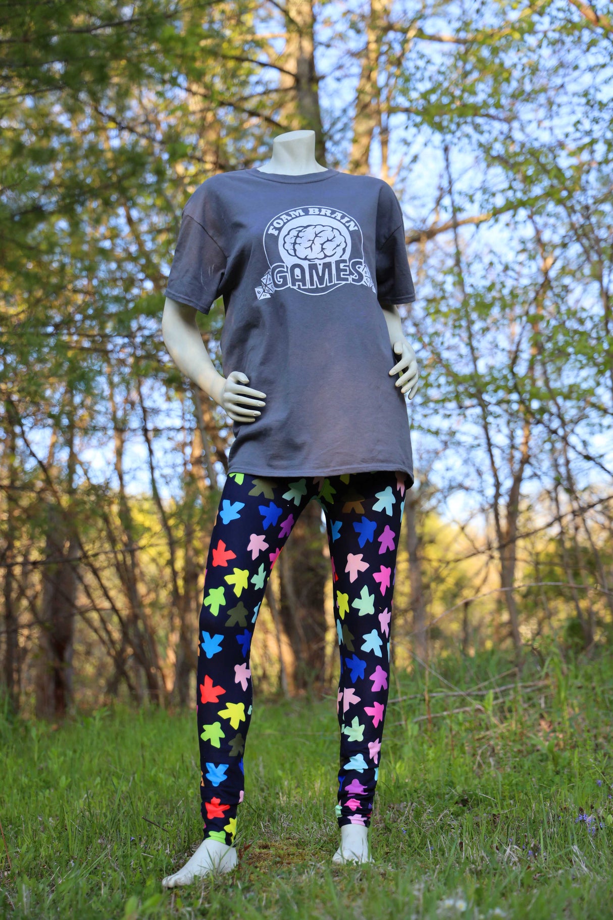 Meeples  Leggings - SIZE: OS Leggings & Joggers Foam Brain Games