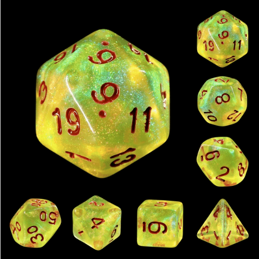 Limelight RPG Dice Set Plastic Dice Foam Brain Games