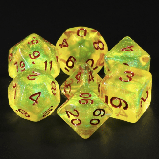 Limelight RPG Dice Set Plastic Dice Foam Brain Games