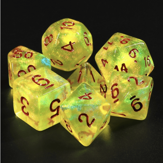 Limelight RPG Dice Set Plastic Dice Foam Brain Games