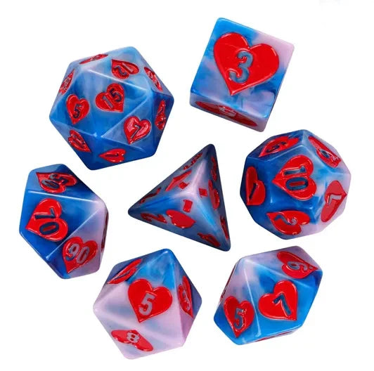 Love is in the Air RPG Dice Set Plastic Dice Foam Brain Games