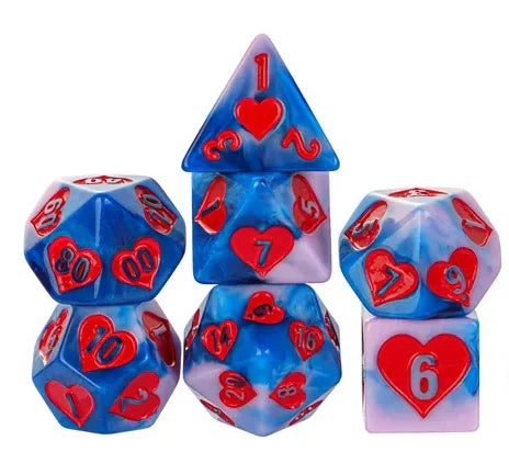 Love is in the Air RPG Dice Set Plastic Dice Foam Brain Games