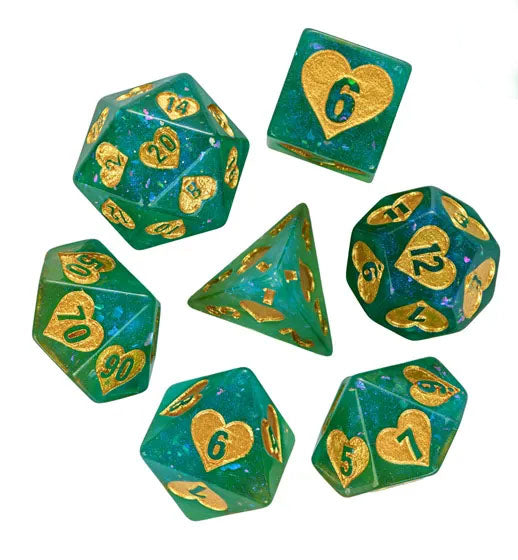 Lovely Stash RPG Dice Set Plastic Dice Foam Brain Games