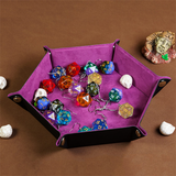 Leatherette & Velvet Dice Tray (Magenta Hex) Dice Tray Foam Brain Games