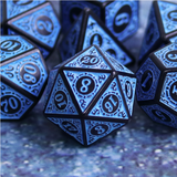 Magic Flame - Blue RPG Dice Set Plastic Dice Foam Brain Games