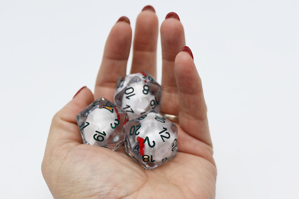 30mm Large D20 - Big Mama Hen Plastic Dice Foam Brain Games