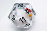 30mm Large D20 - Big Mama Hen Plastic Dice Foam Brain Games