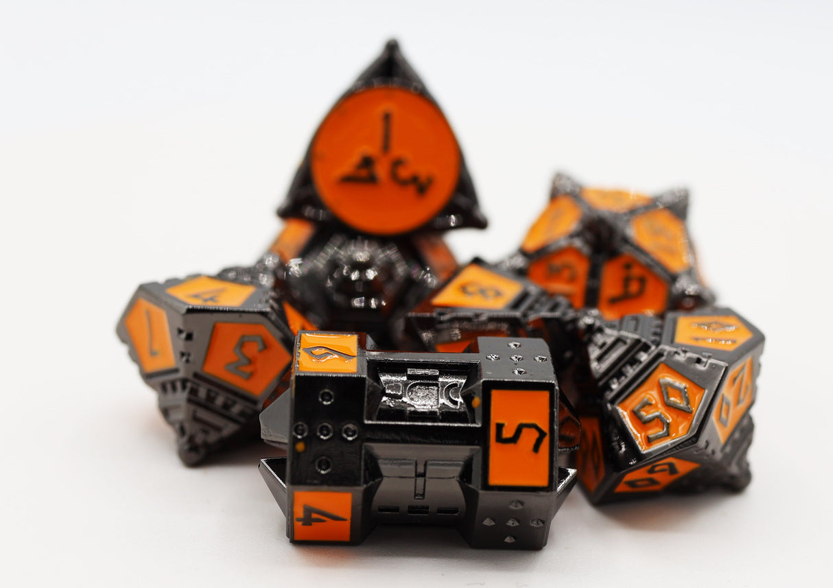 Dice 51: Moonlit Mars - Metal RPG Dice Set Metal Dice Foam Brain Games