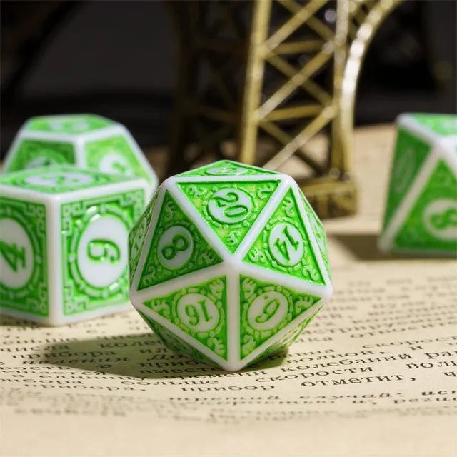 Motif: Leafy RPG Dice Set Plastic Dice Foam Brain Games