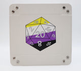 Pride D20 Snap Tray: Nonbinary Dice Tray Foam Brain Games