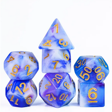 Neptune Chill RPG Dice Set Plastic Dice Foam Brain Games