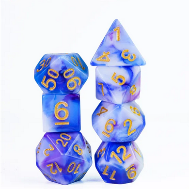 Neptune Chill RPG Dice Set Plastic Dice Foam Brain Games