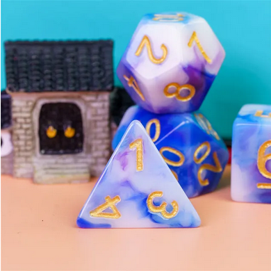 Neptune Chill RPG Dice Set Plastic Dice Foam Brain Games