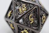 Dragon Essence: Night - Hollow Metal RPG Dice Set Metal Dice Foam Brain Games