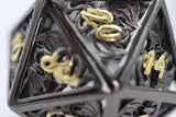 Dragon Essence: Night - Hollow Metal RPG Dice Set Metal Dice Foam Brain Games