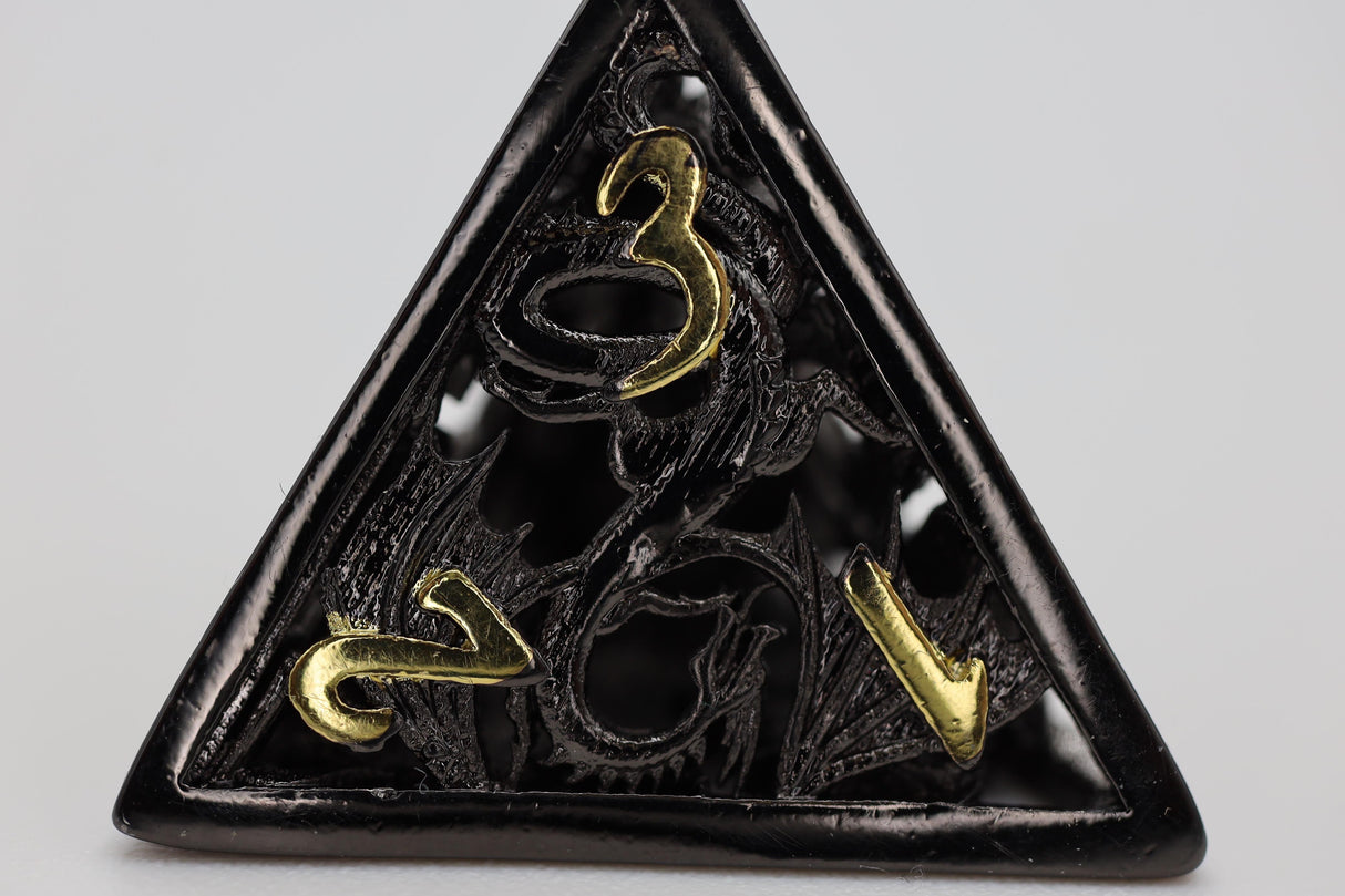 Dragon Essence: Night - Hollow Metal RPG Dice Set Metal Dice Foam Brain Games