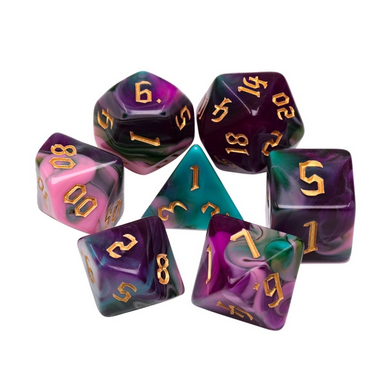 Night Elves RPG Dice Set Plastic Dice Foam Brain Games