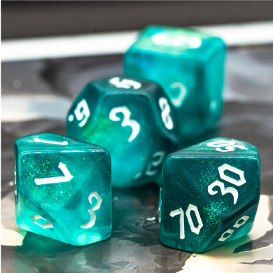 Ocean Elemental RPG Dice Set Plastic Dice Foam Brain Games