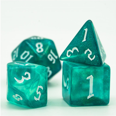 Ocean Elemental RPG Dice Set Plastic Dice Foam Brain Games