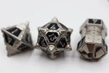 Dice 51: Onyx Ethers - Metal RPG Dice Set Metal Dice Foam Brain Games