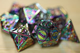 Crossed Swords: Opal Mined Sword - Metal RPG Dice Set Metal Dice Foam Brain Games