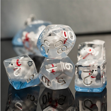 Polar Bear RPG Dice Set Plastic Dice Foam Brain Games