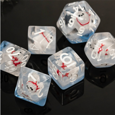 Polar Bear RPG Dice Set Plastic Dice Foam Brain Games