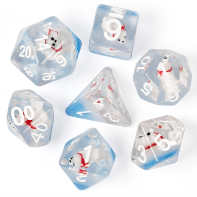 Polar Bear RPG Dice Set Plastic Dice Foam Brain Games