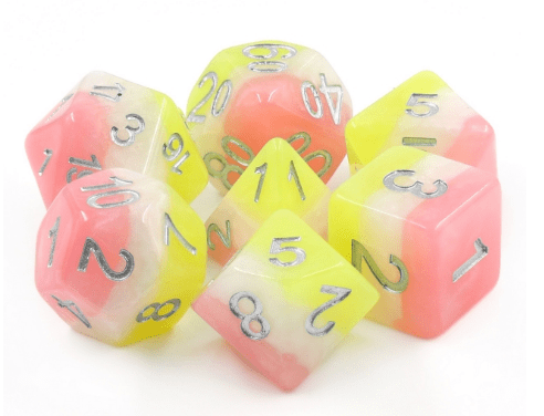 Posey RPG Dice Set Plastic Dice Foam Brain Games