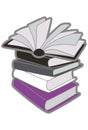 Pride Books Pin: Asexual Enamel Pin Foam Brain Games