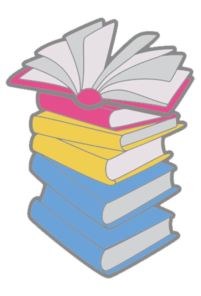 Pride Books Pin: Pansexual Enamel Pin Foam Brain Games