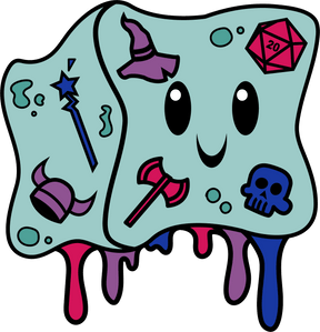 Gelly Cube Pride Pin: Bisexual Enamel Pin Foam Brain Games