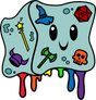 Gelly Cube Pride Pin: Rainbow Enamel Pin Foam Brain Games