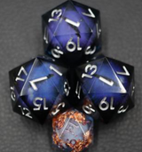 35mm Moving Eye D20 - Purple Cyclops Eye Plastic Dice Foam Brain Games