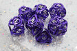 Hollow Hearts: Purple - Metal RPG Dice Set Metal Dice Foam Brain Games